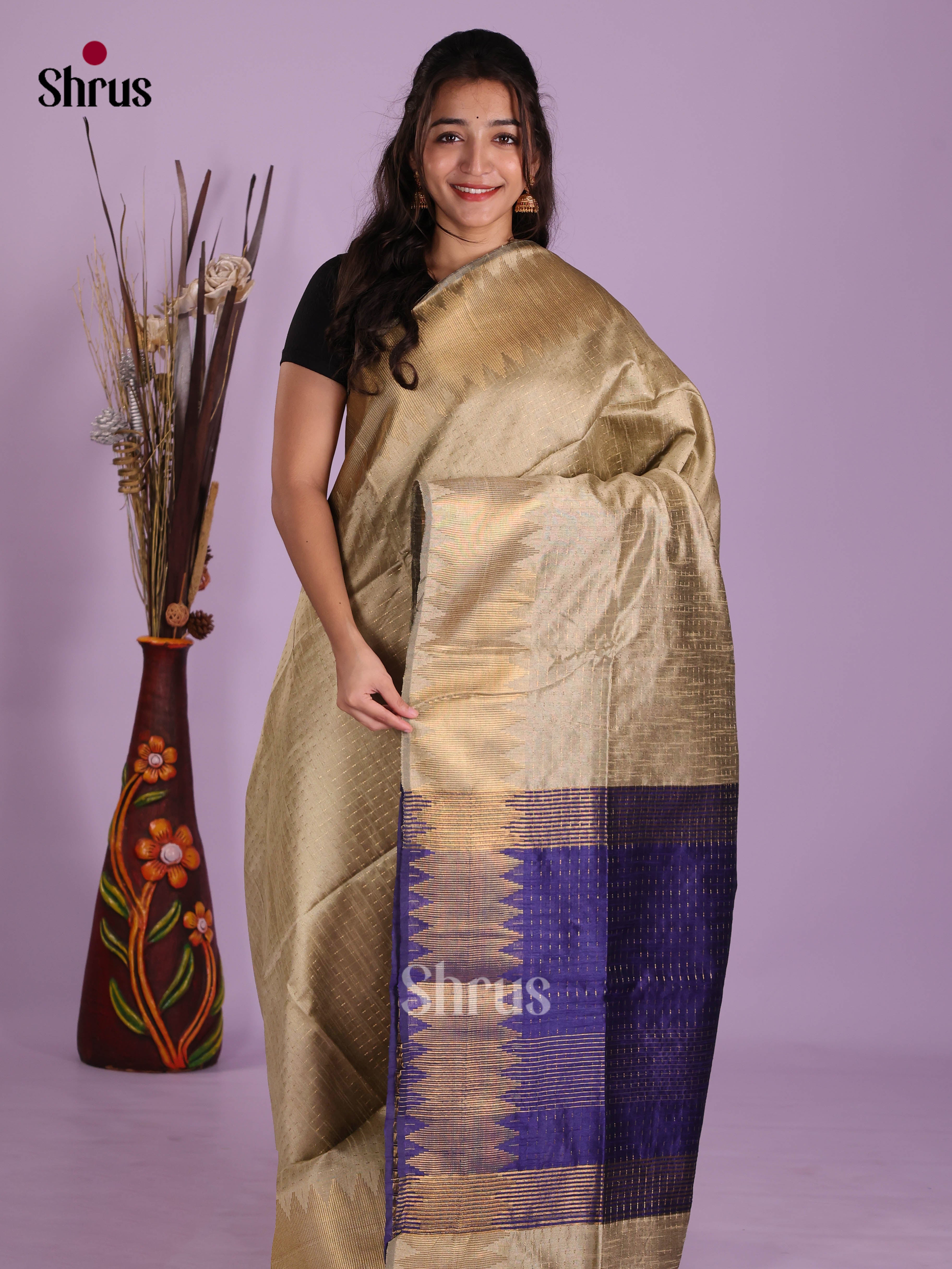 DKS05034 - Semi Rawsilk Saree - Shop on Shrus.com