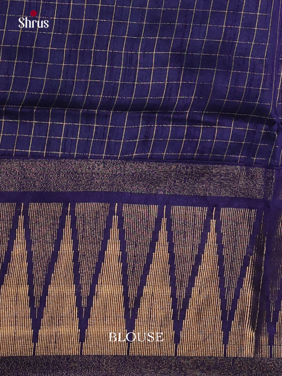 Sky Blue & Blue- Semi Rawsilk Saree