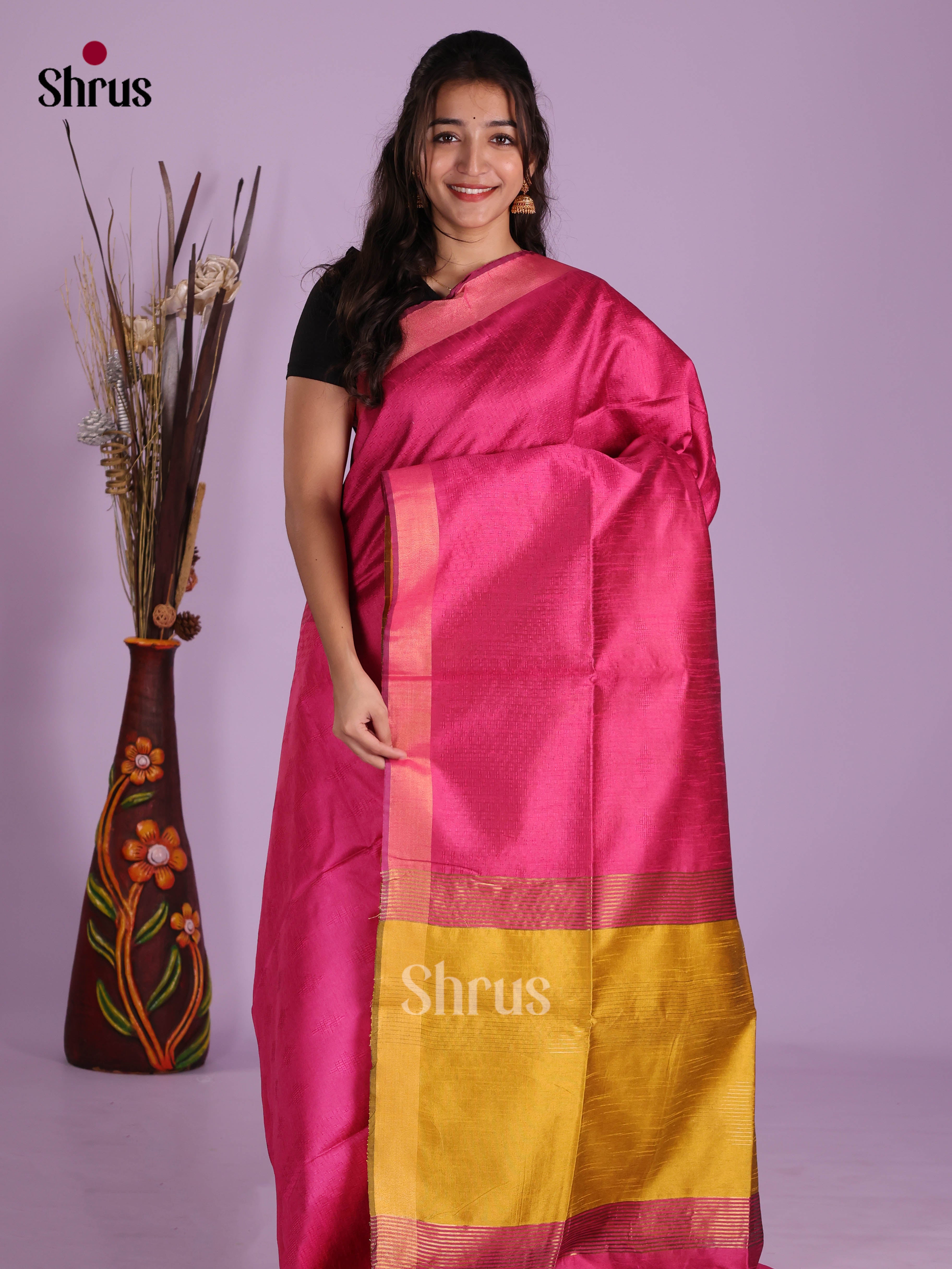 DKS05164 - Semi Rawsilk Saree - Shop on Shrus.com