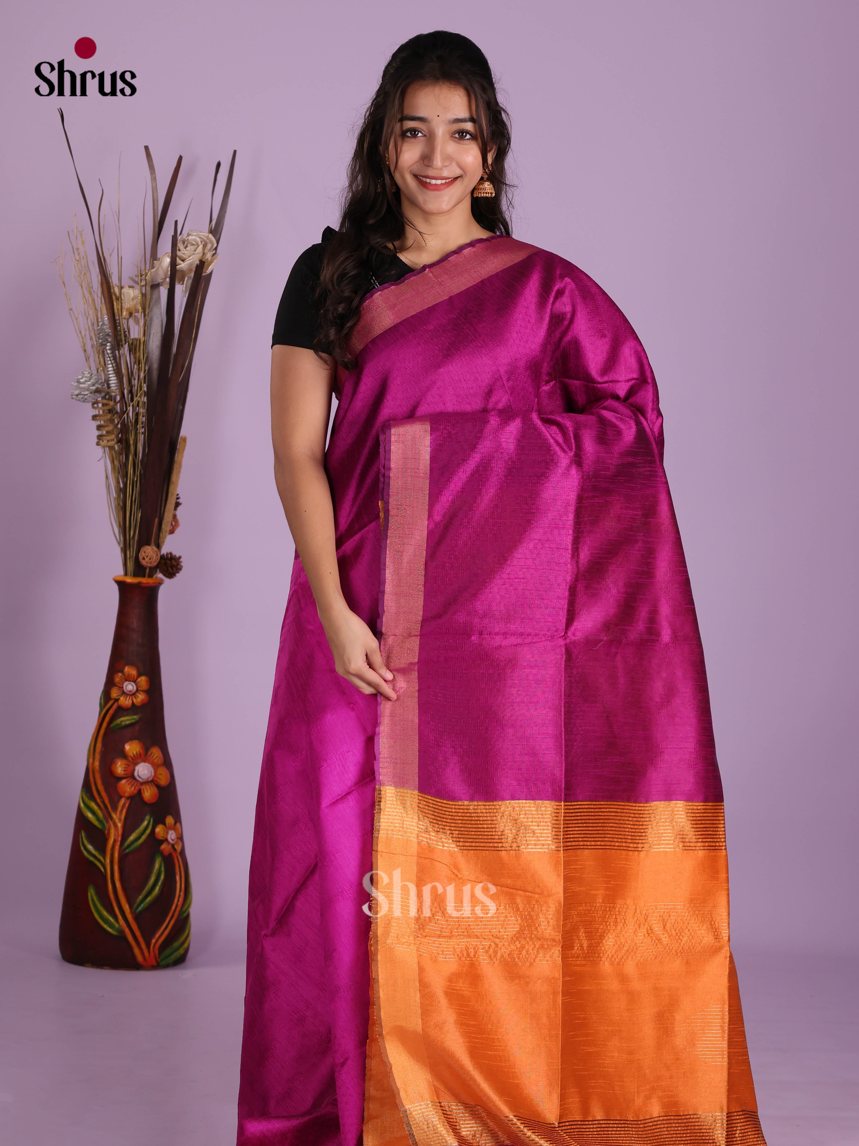 DKS05166 - Semi Rawsilk Saree - Shop on Shrus.com