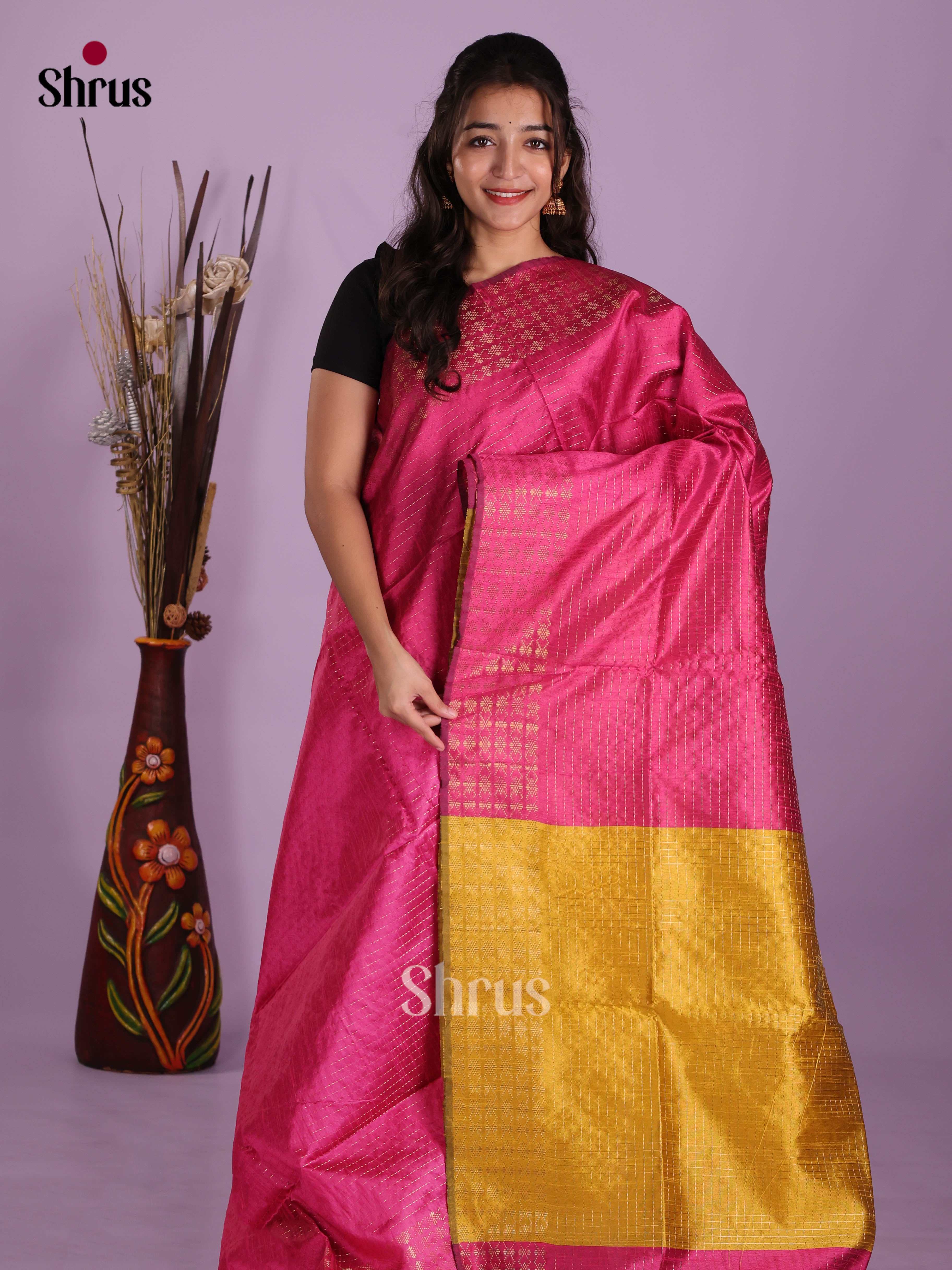 DKS05174 - Semi Rawsilk Saree - Shop on Shrus.com