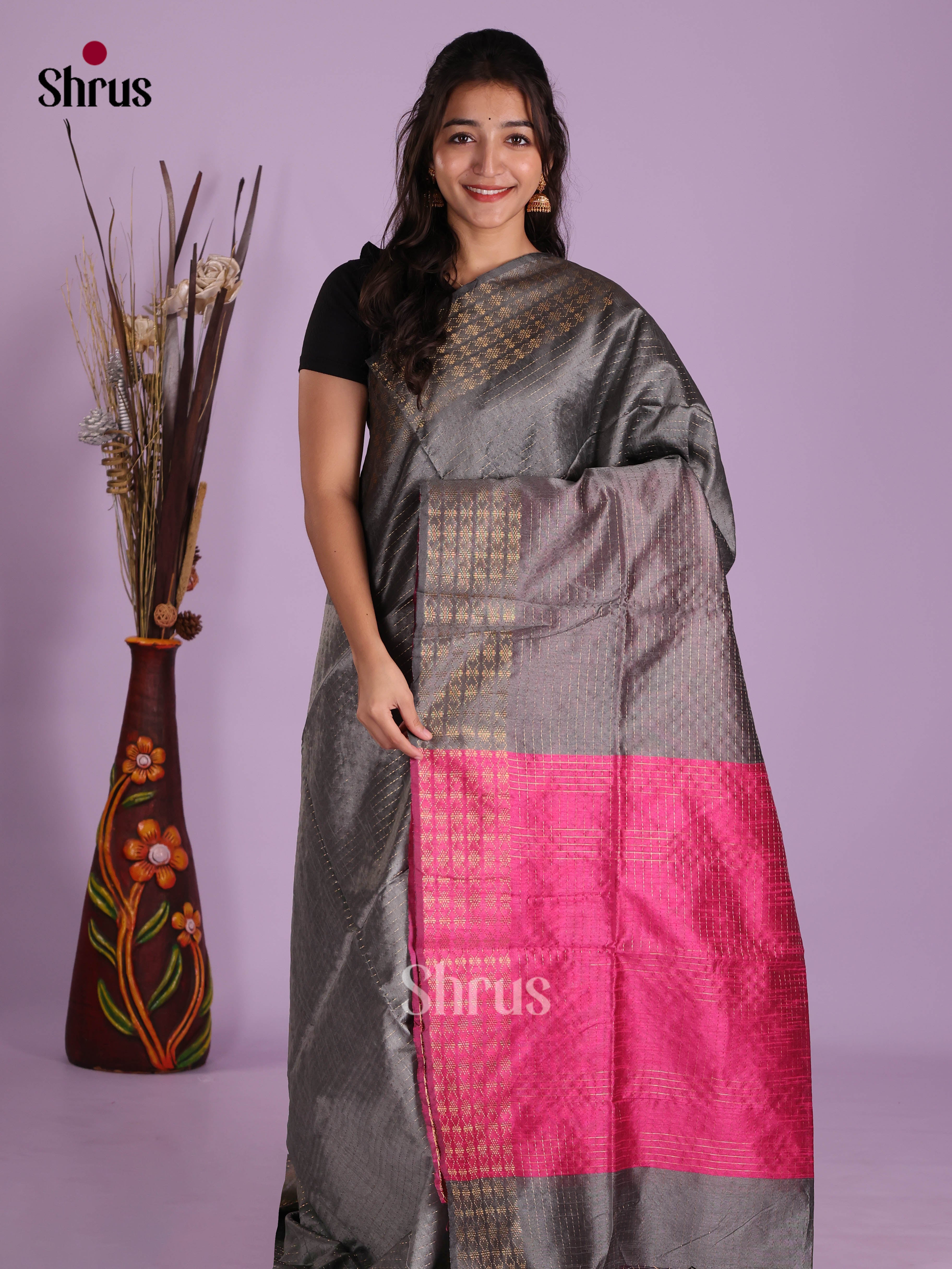 DKS05177 - Semi Rawsilk Saree