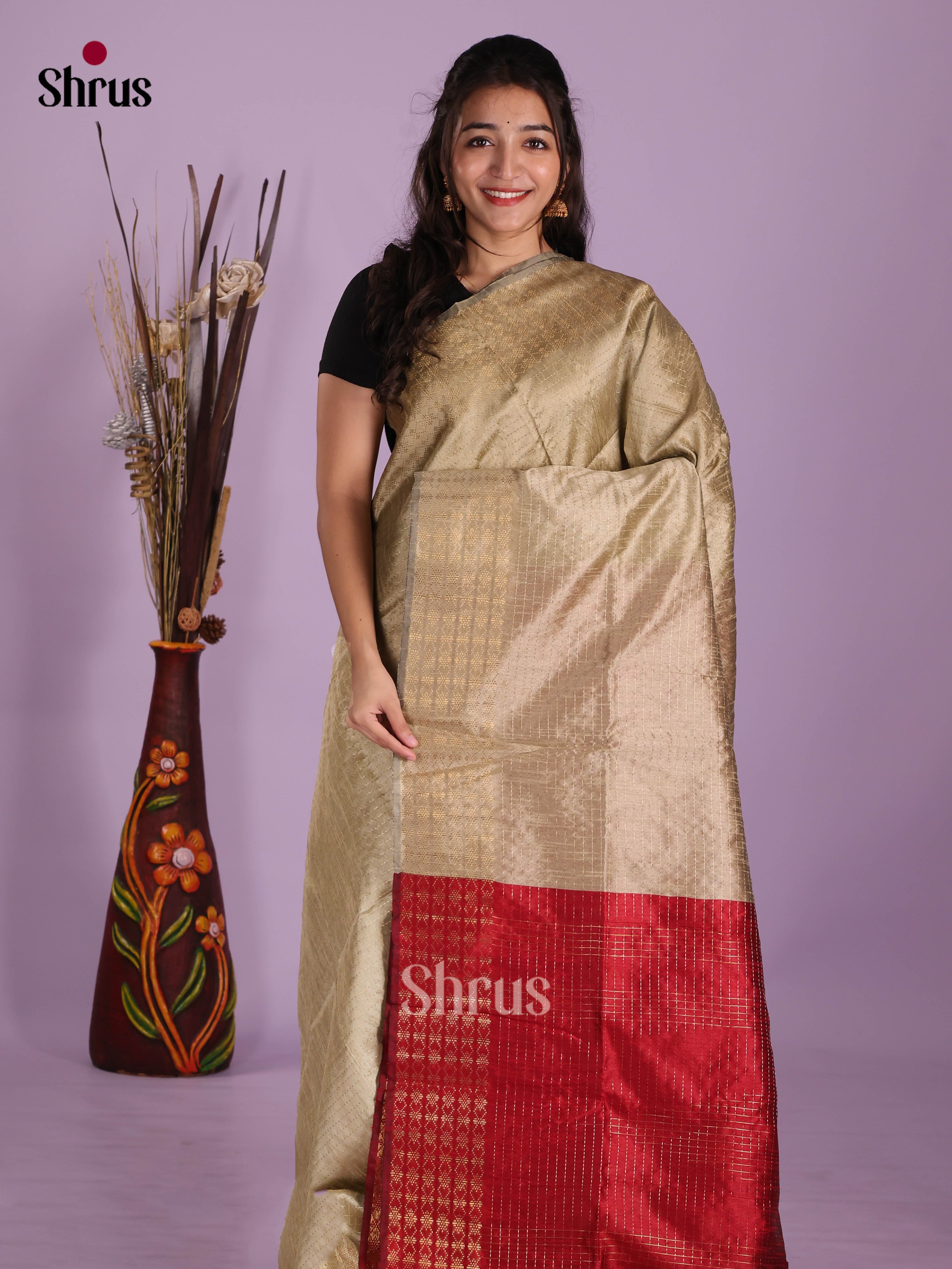 DKS05187 - Semi Rawsilk Saree - Shop on Shrus.com