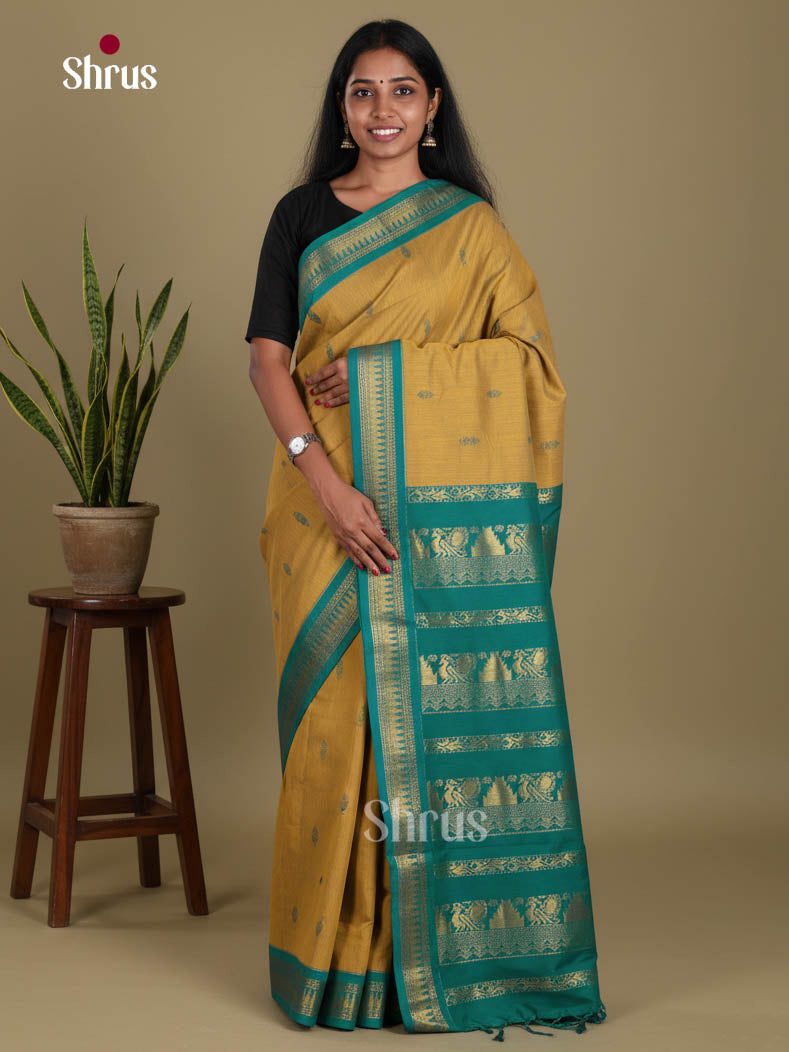 Sandal & Green - Kalyani Cotton Saree