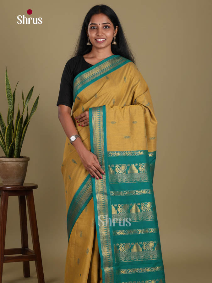 Sandal & Green - Kalyani Cotton Saree