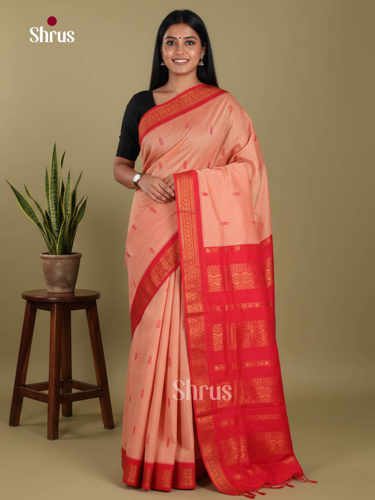Pink & Red - Kalyani Cotton Saree