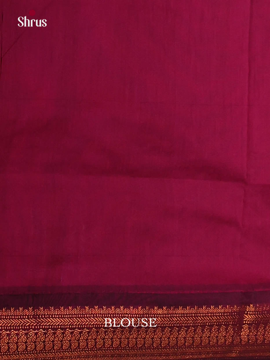 Lavender & Maroon - Kalyani Cotton Saree