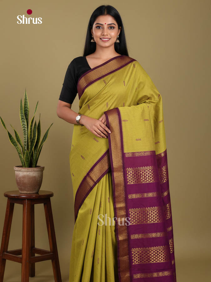 Green & Purple- Kalyani Cotton Saree