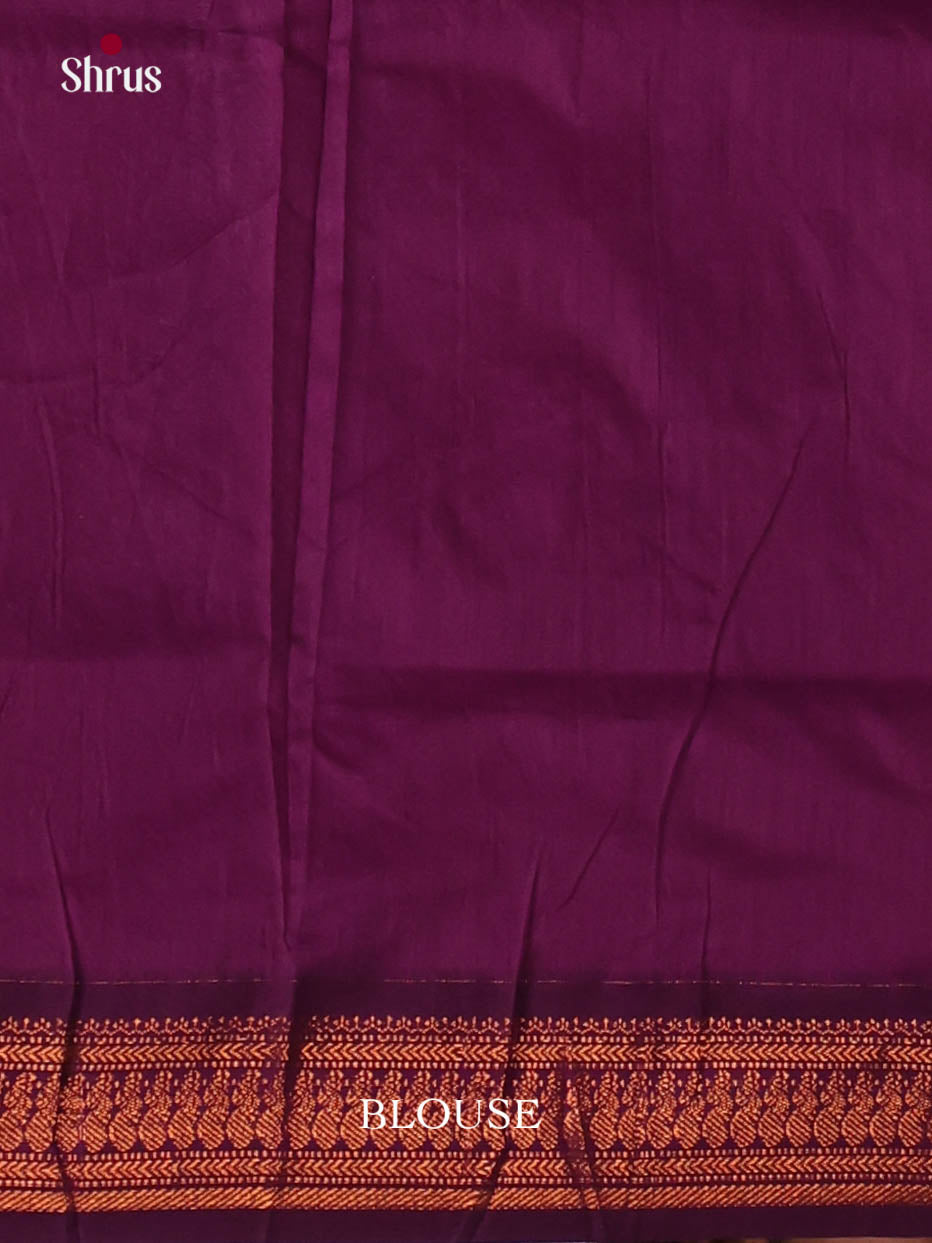 Grey & Purple - Kalyani Cotton Saree - Shop on Shrus.com