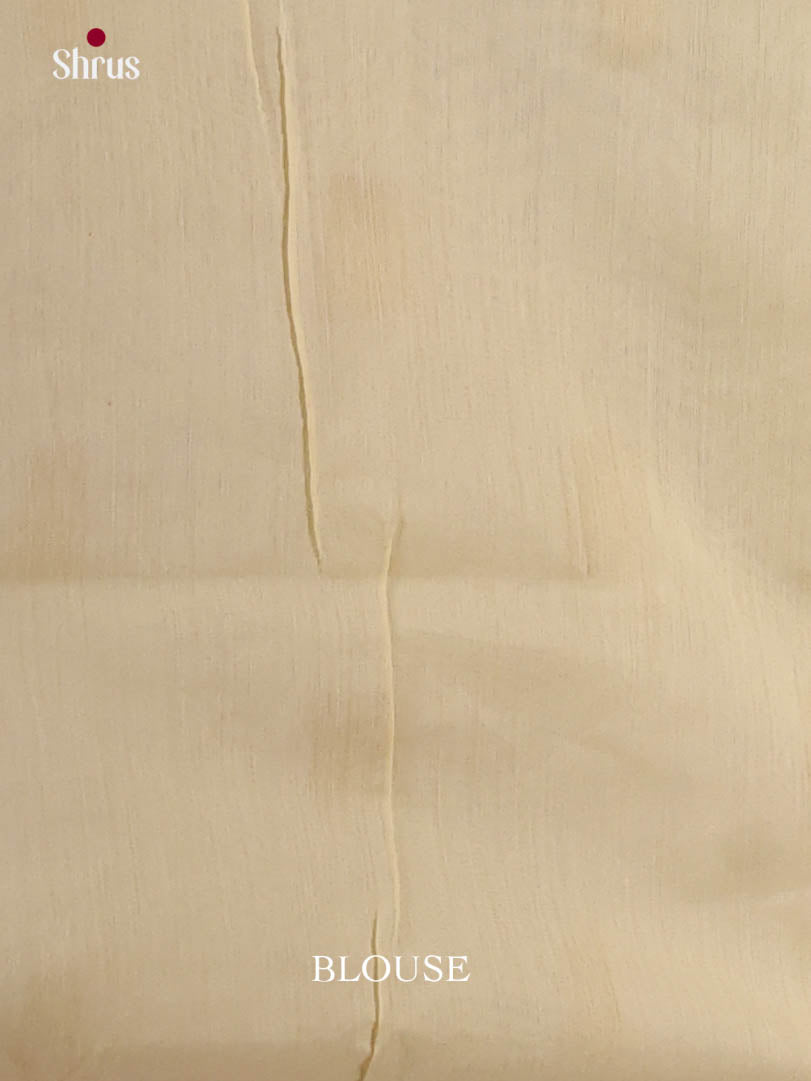 Green & Cream - Semi Maheshwari Saree