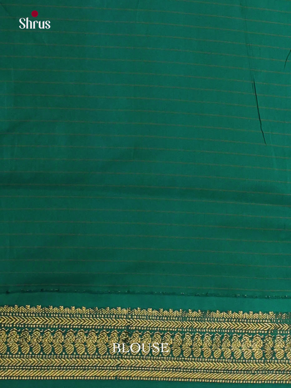 Pastel Green & Green - Kalyani Cotton Saree - Shop on Shrus.com