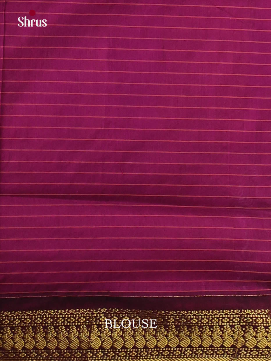 Mustard & Purple - Kalyani Cotton Saree