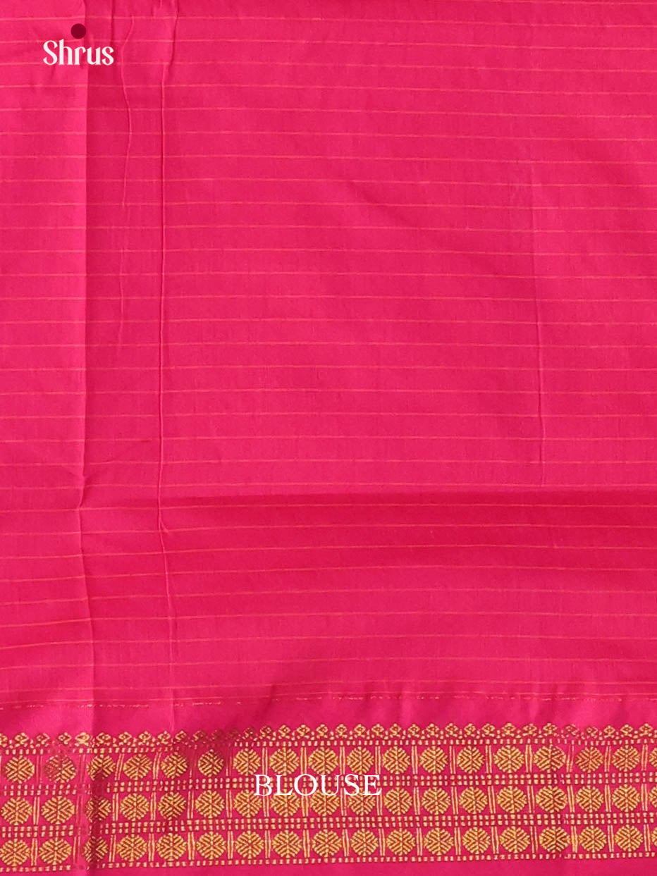 Orange & Pink- Kalyani Cotton Saree