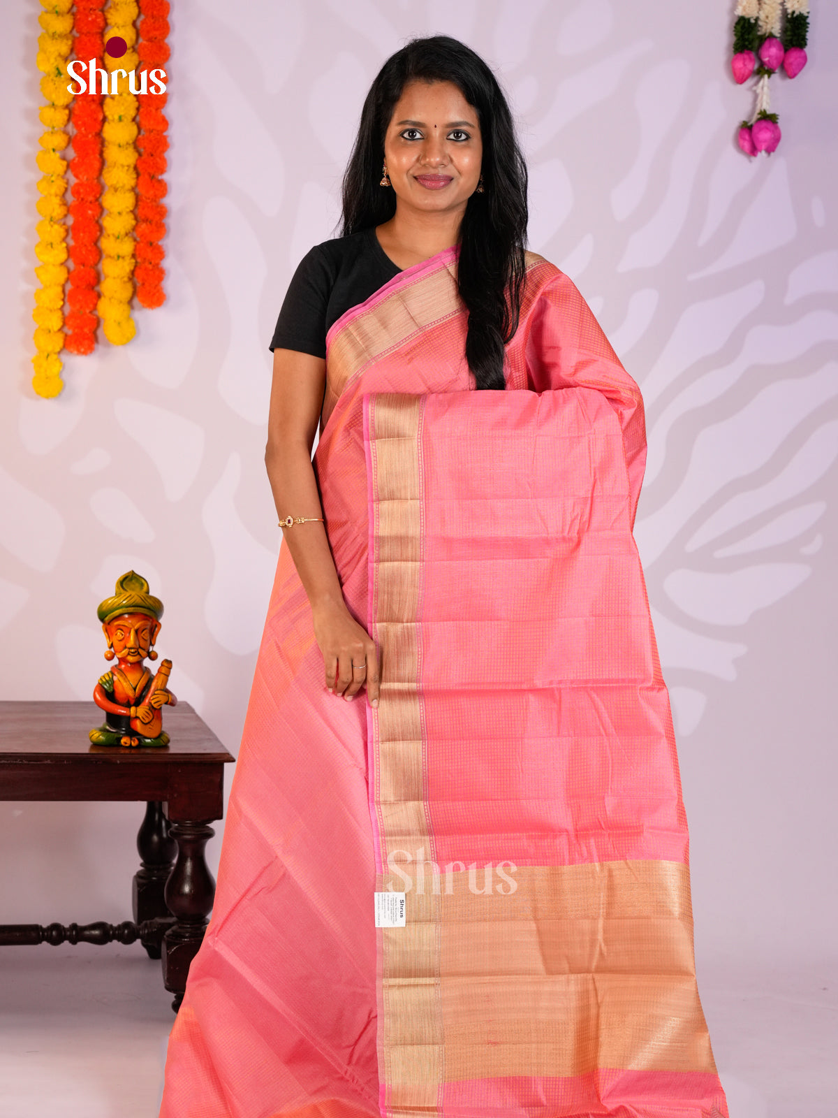 DKS06101 - Semi Rawsilk Saree - Shop on Shrus.com