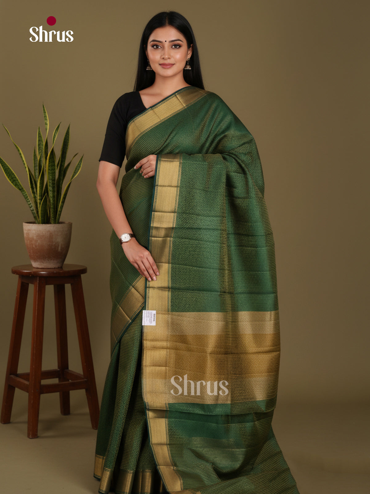DKS06103 - Semi Rawsilk Saree - Shop on Shrus.com