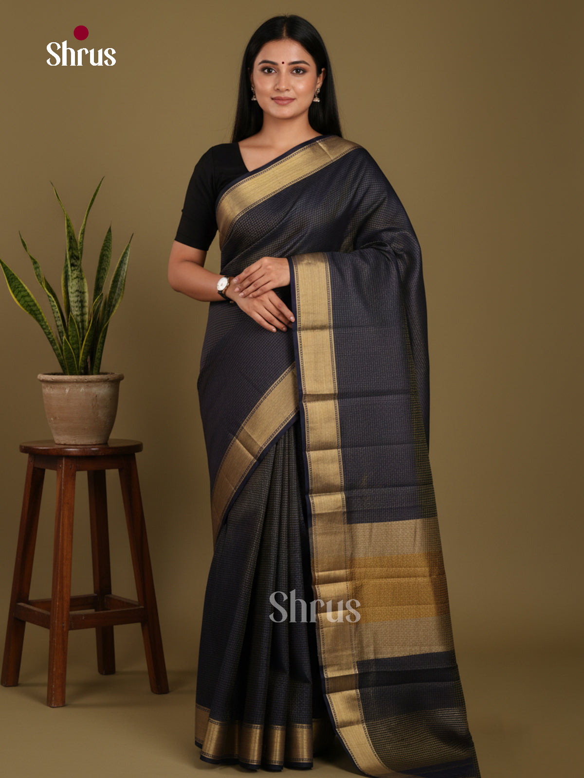 DKS06104 - Semi Rawsilk Saree - Shop on Shrus.com