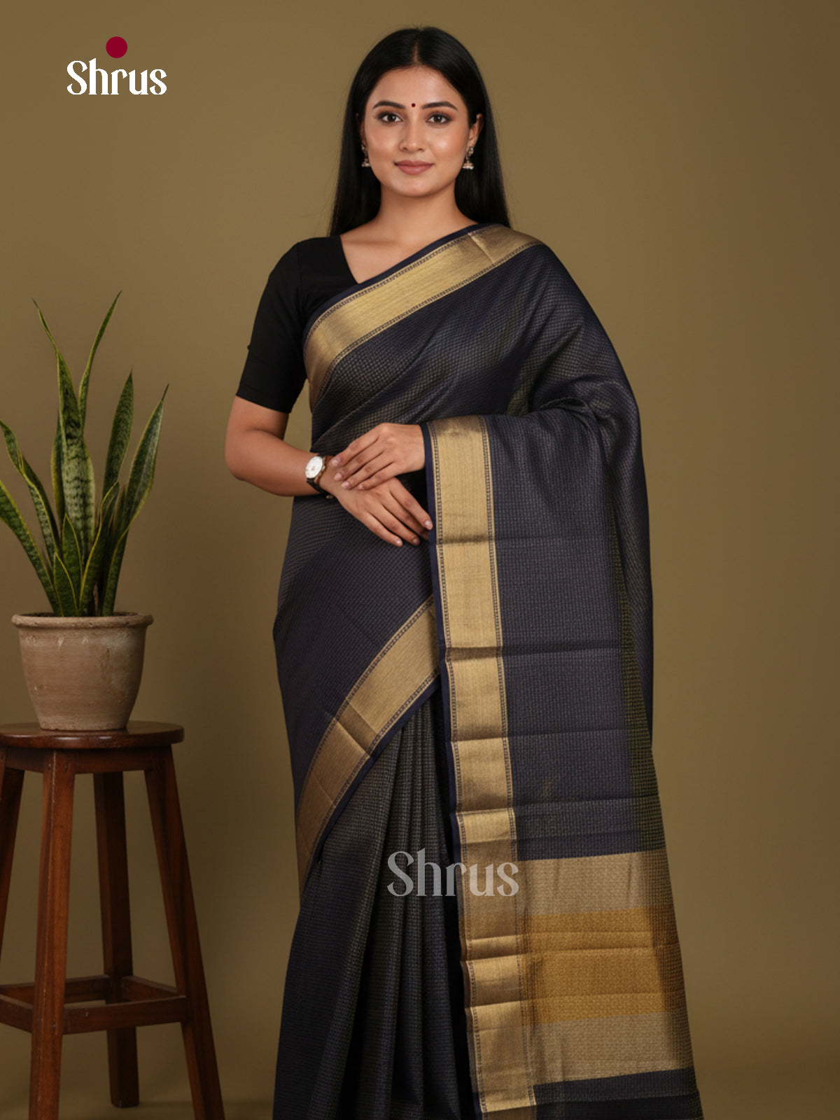 DKS06104 - Semi Rawsilk Saree - Shop on Shrus.com