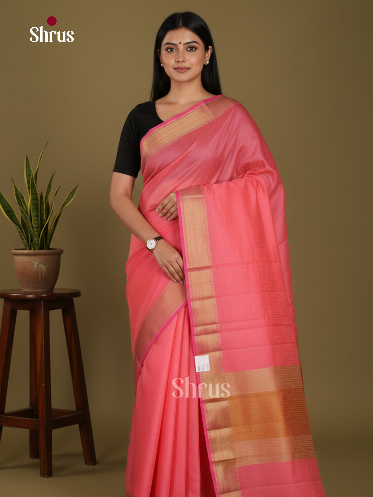 DKS06105 - Semi Rawsilk Saree - Shop on Shrus.com