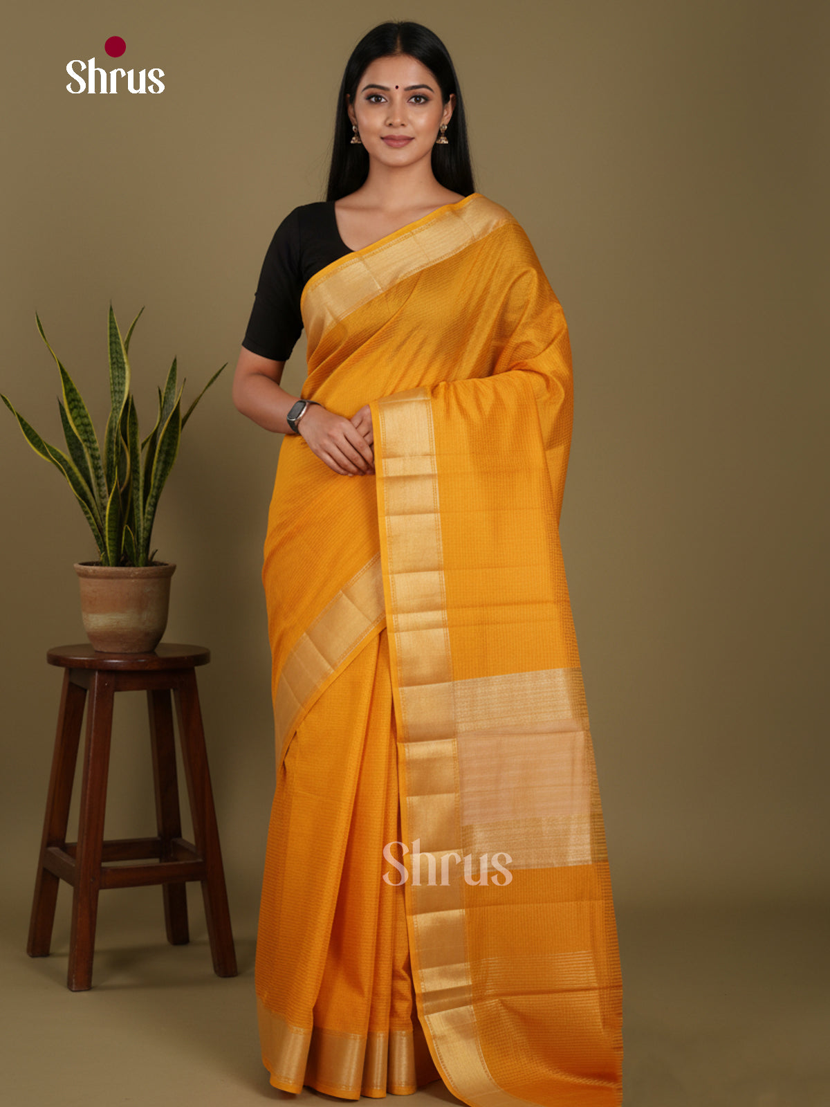 DKS06106 - Semi Rawsilk Saree - Shop on Shrus.com