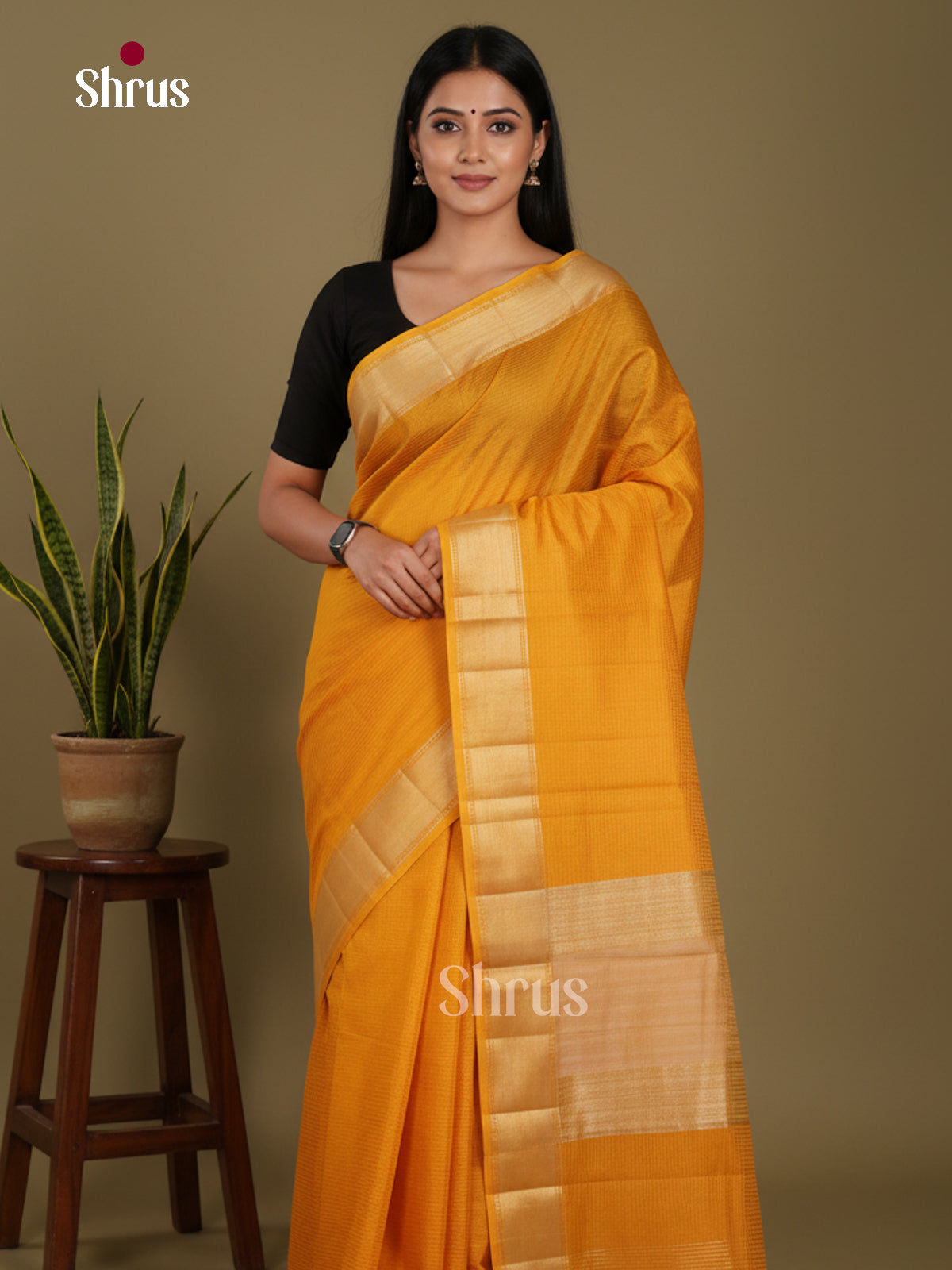 DKS06106 - Semi Rawsilk Saree - Shop on Shrus.com
