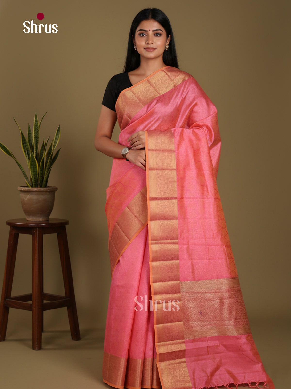 DKS06108 - Semi Rawsilk Saree - Shop on Shrus.com