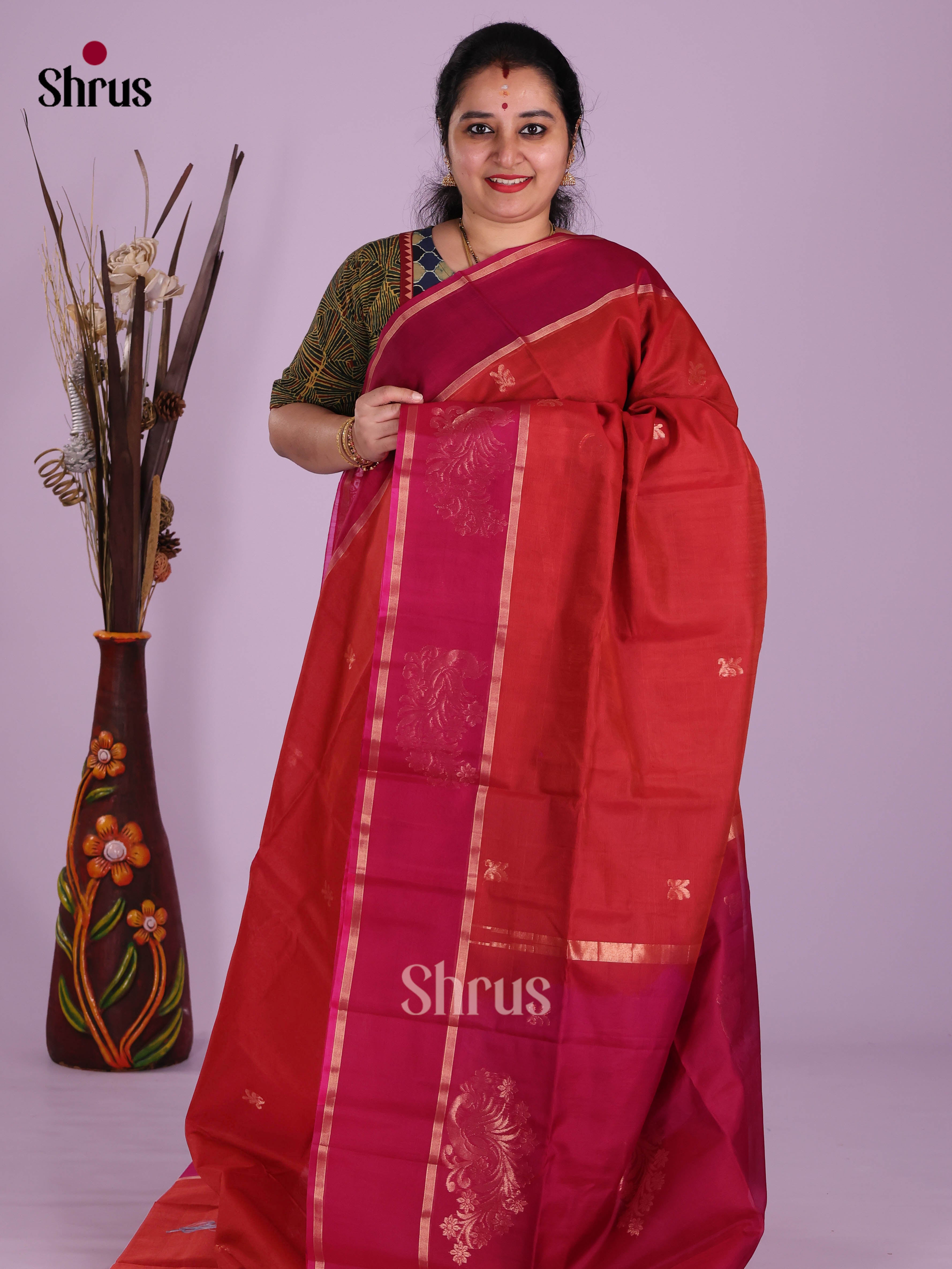 Brick- Timeless Silk Cotton Saree