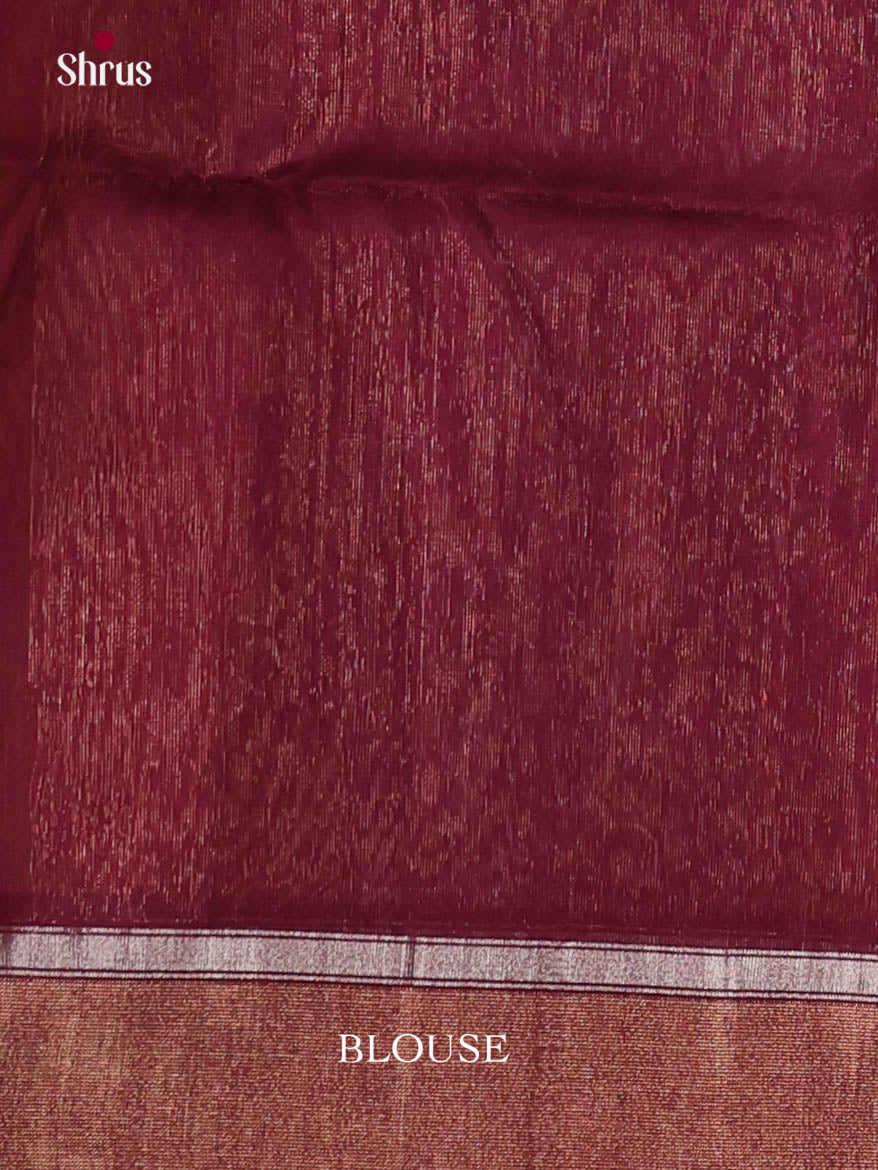 Rust & Maroon - Timeless Silk Cotton Saree - Shop on Shrus.com