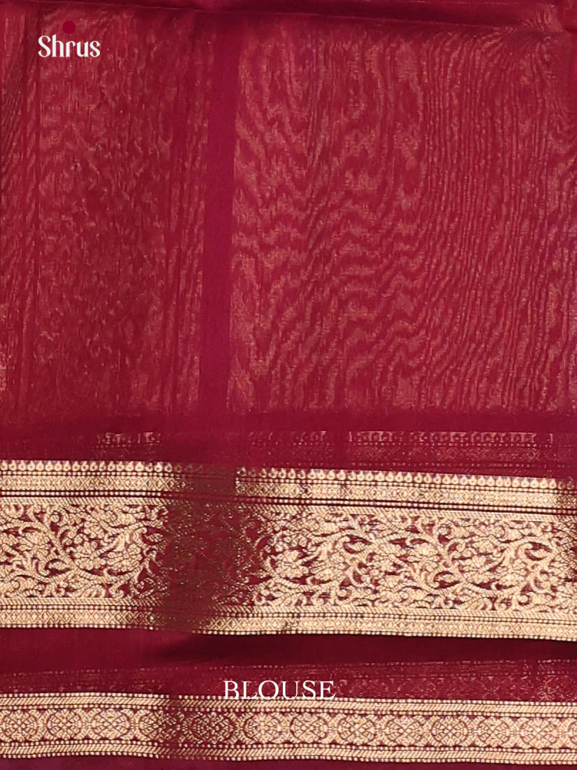 Rust & Maroon - Timeless Silk Cotton Saree - Shop on Shrus.com