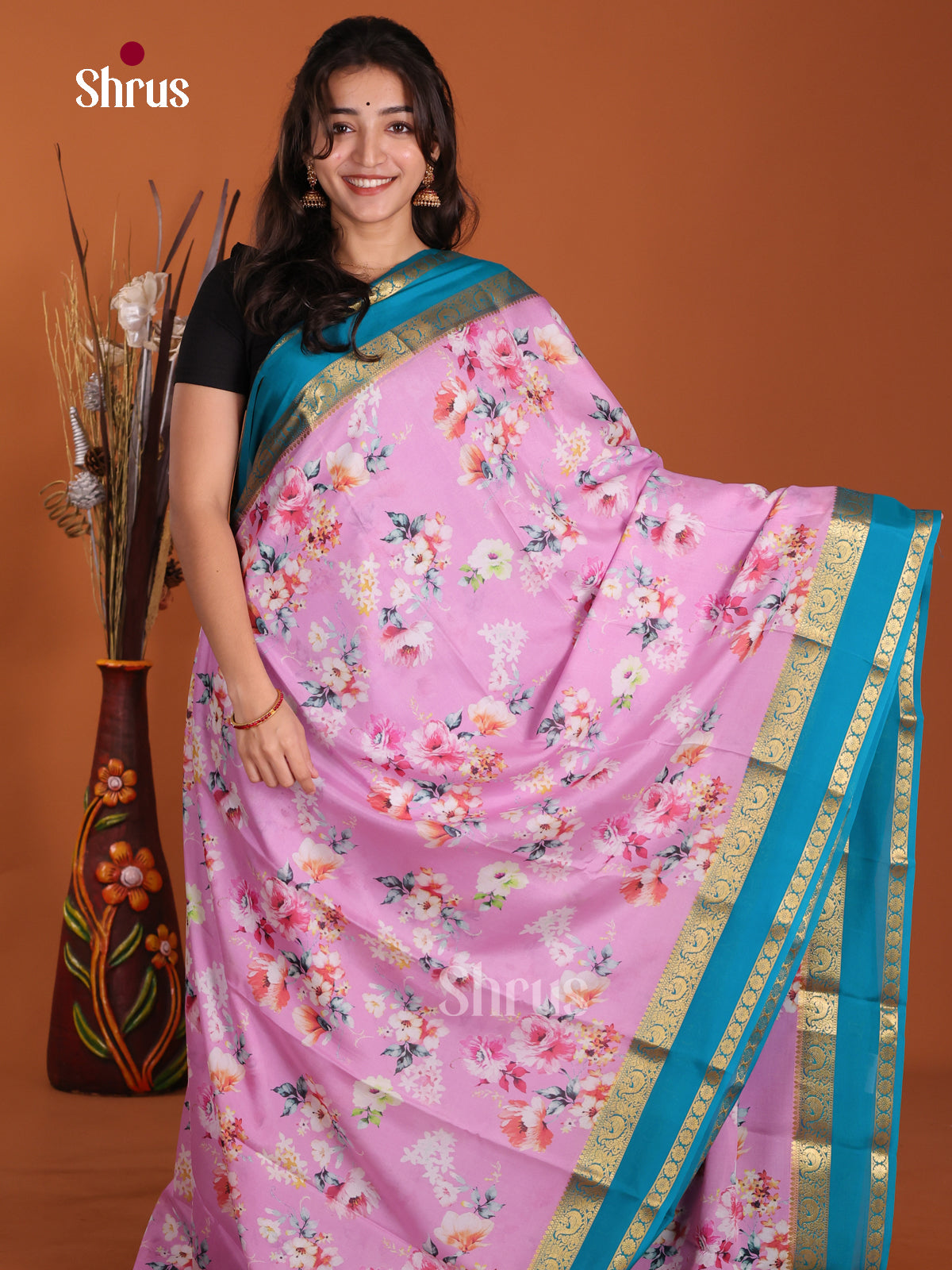 DKS06327 - Mysore Silk Print Saree