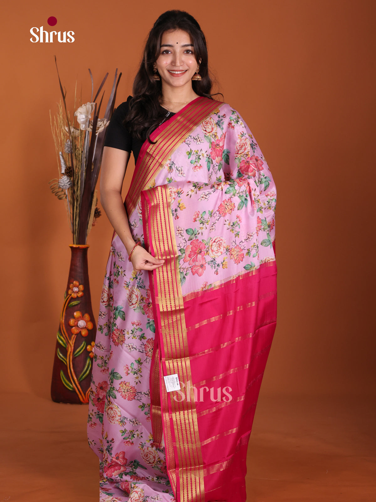 DKS06332 - Mysore Silk Print Saree