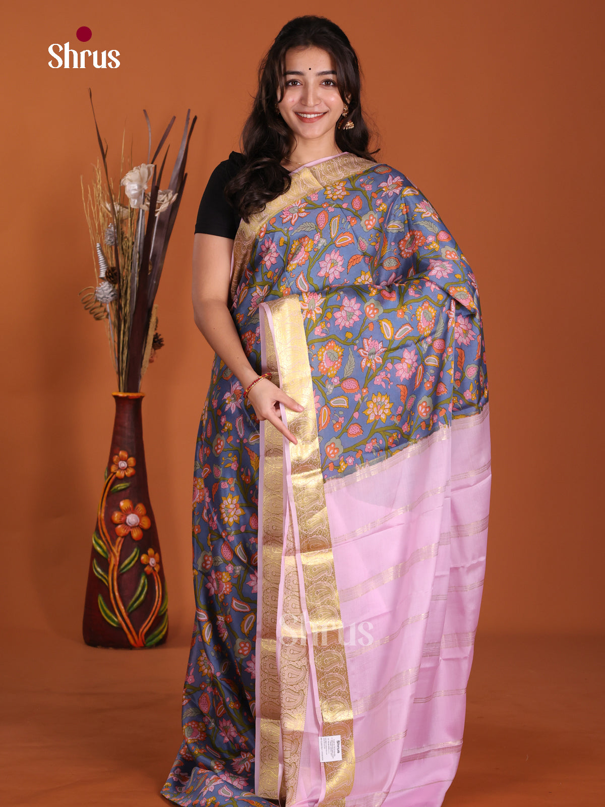 DKS06341 - Mysore Silk Print Saree