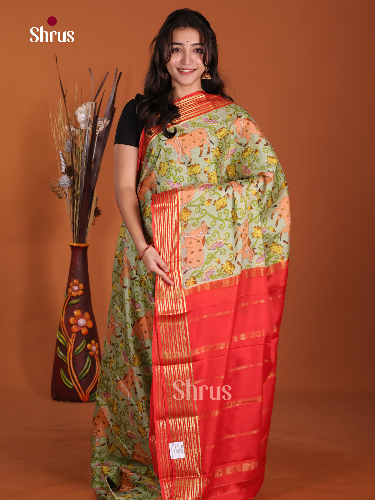 DKS06343 - Mysore Silk Print Saree