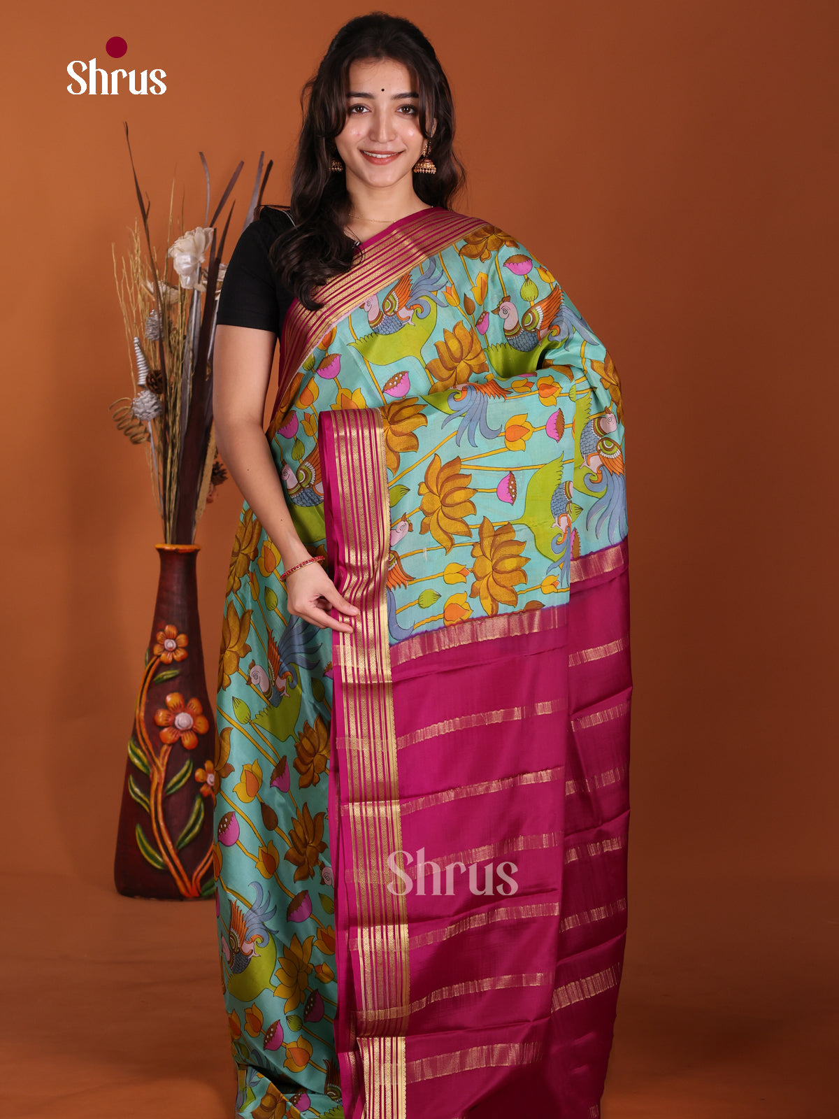 DKS06344 - Mysore Silk Print Saree