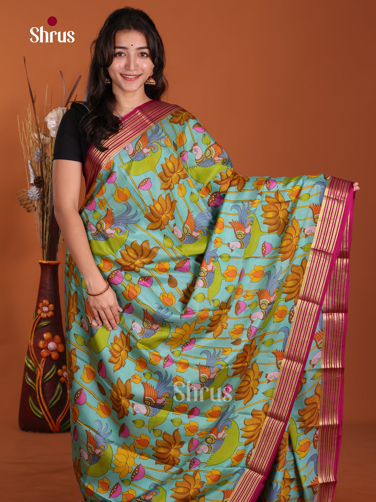DKS06344 - Mysore Silk Print Saree