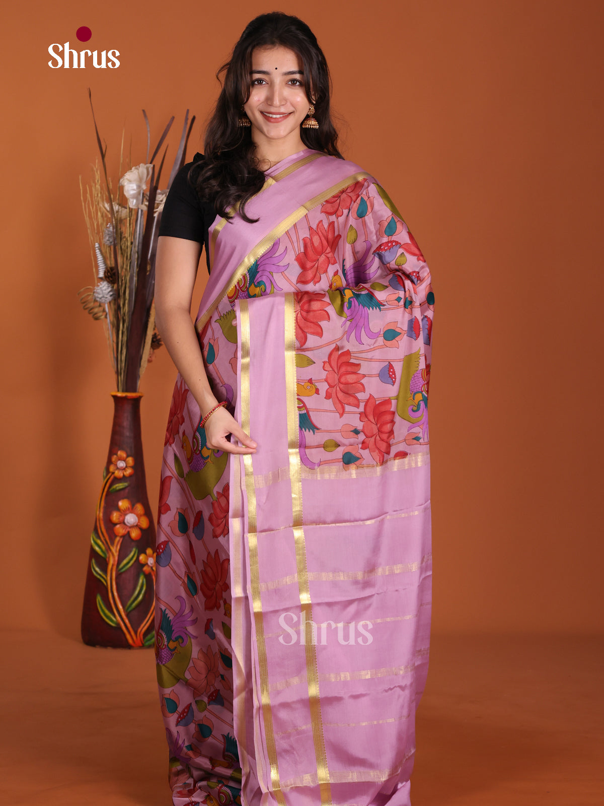 DKS06346 - Mysore Silk Print Saree