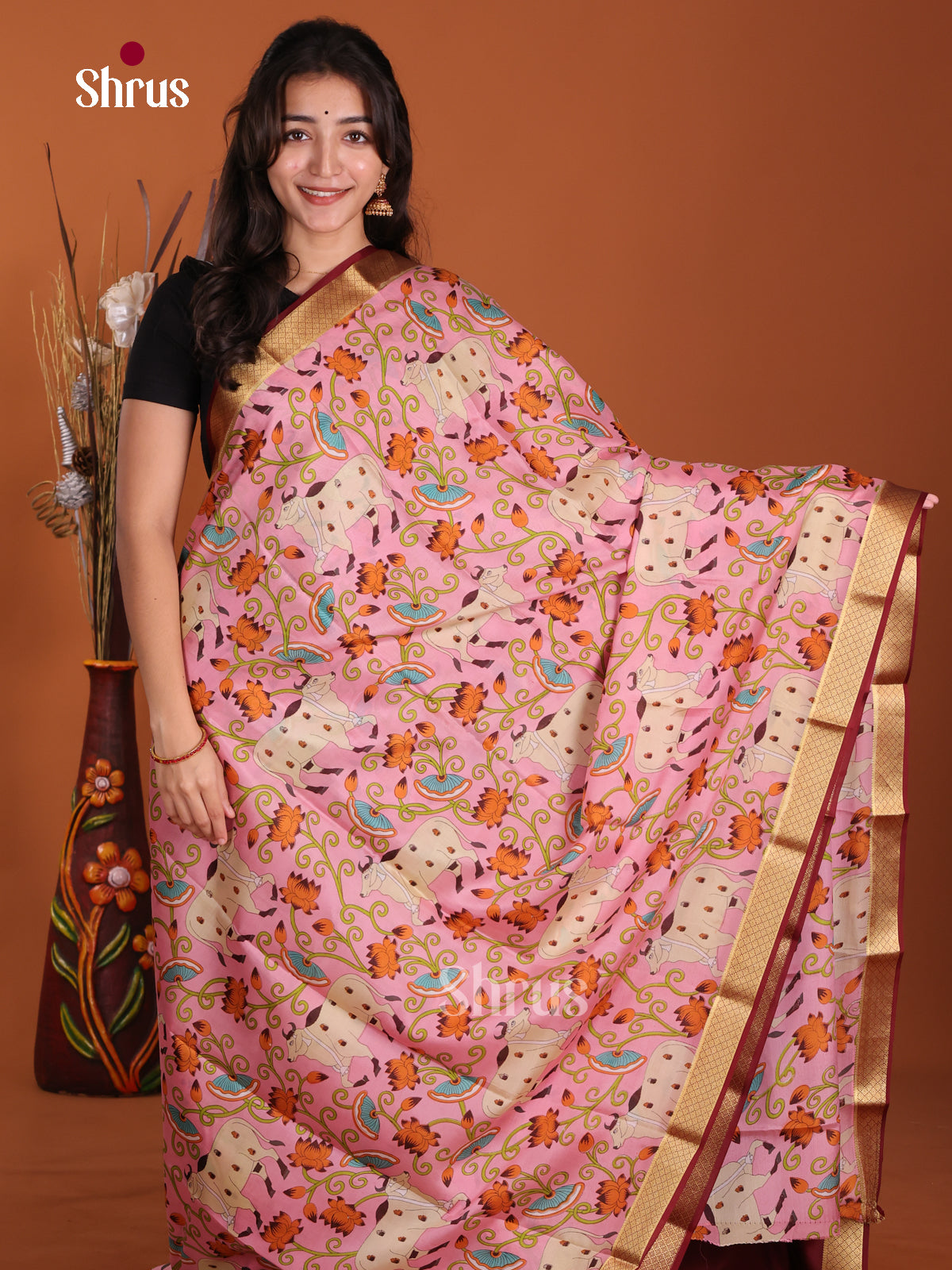 DKS06348 - Mysore Silk Print Saree