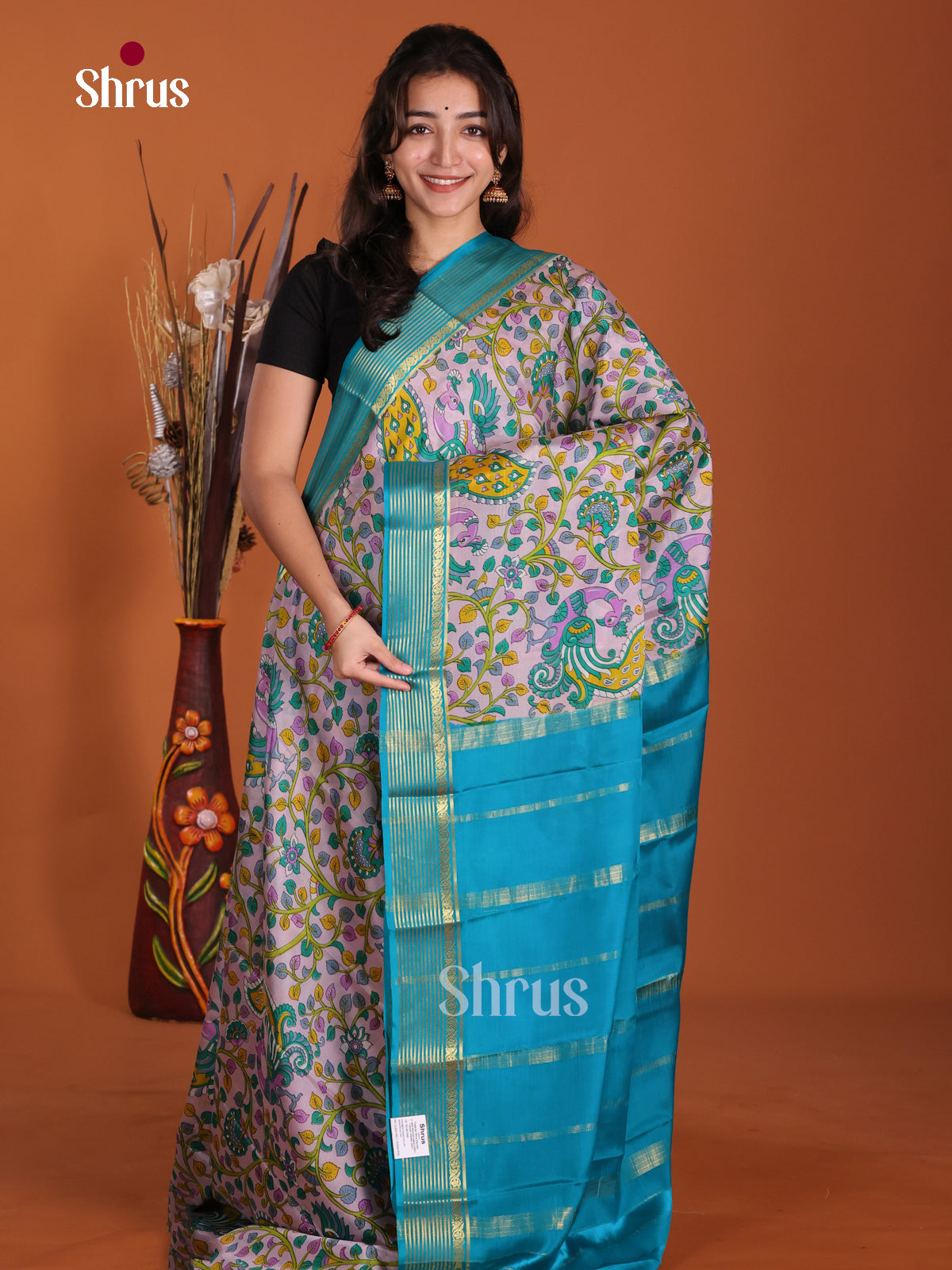 DKS06349 - Mysore Silk Print Saree