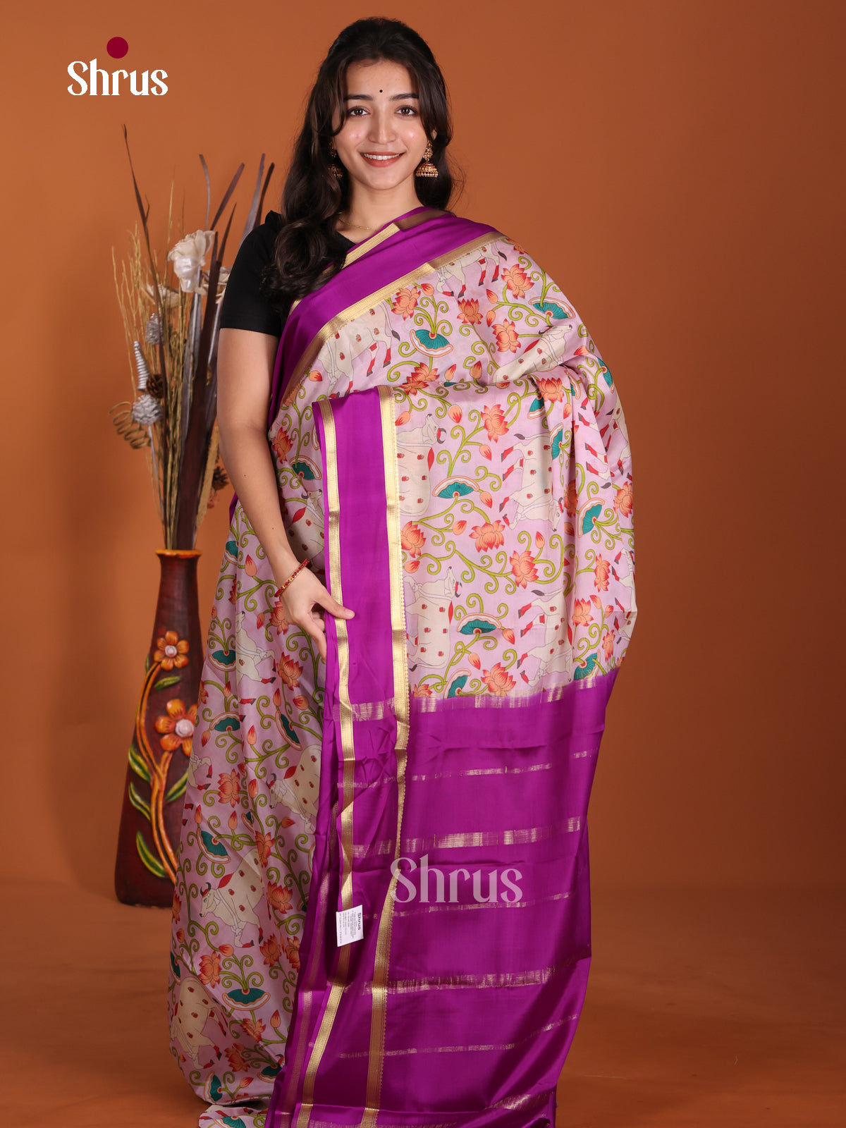 DKS06351 - Mysore Silk Print Saree