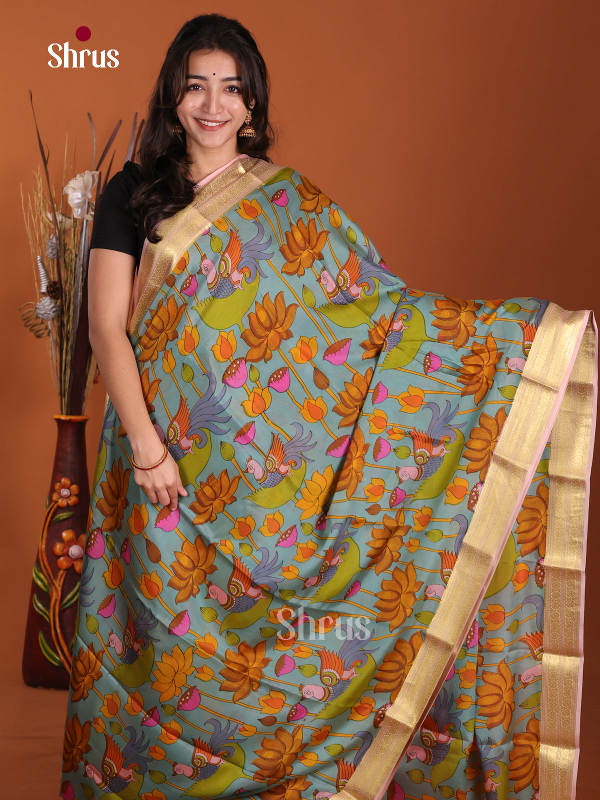 DKS06353 - Mysore Silk Print Saree
