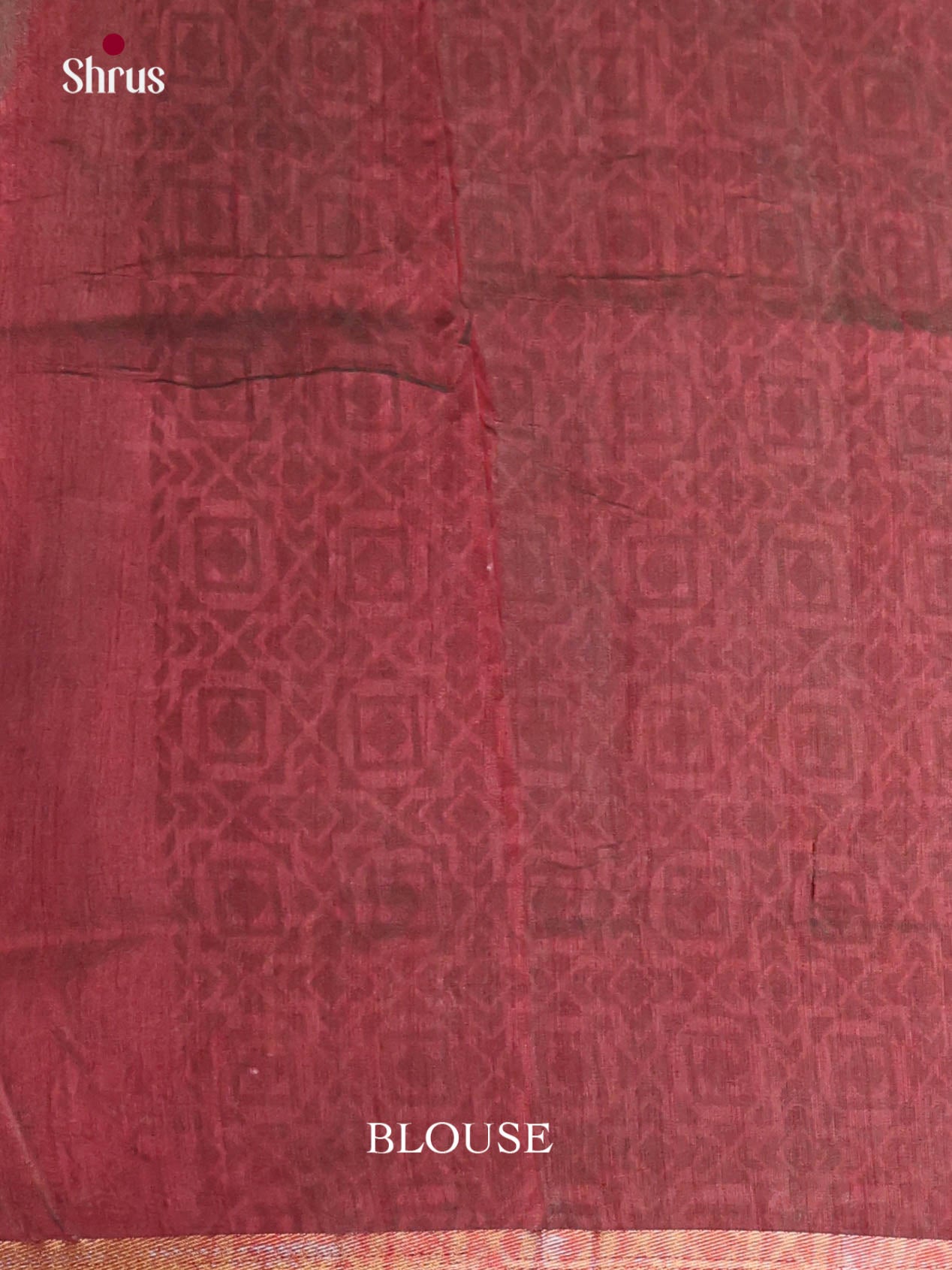 Green & maroon - Semi Patola Saree