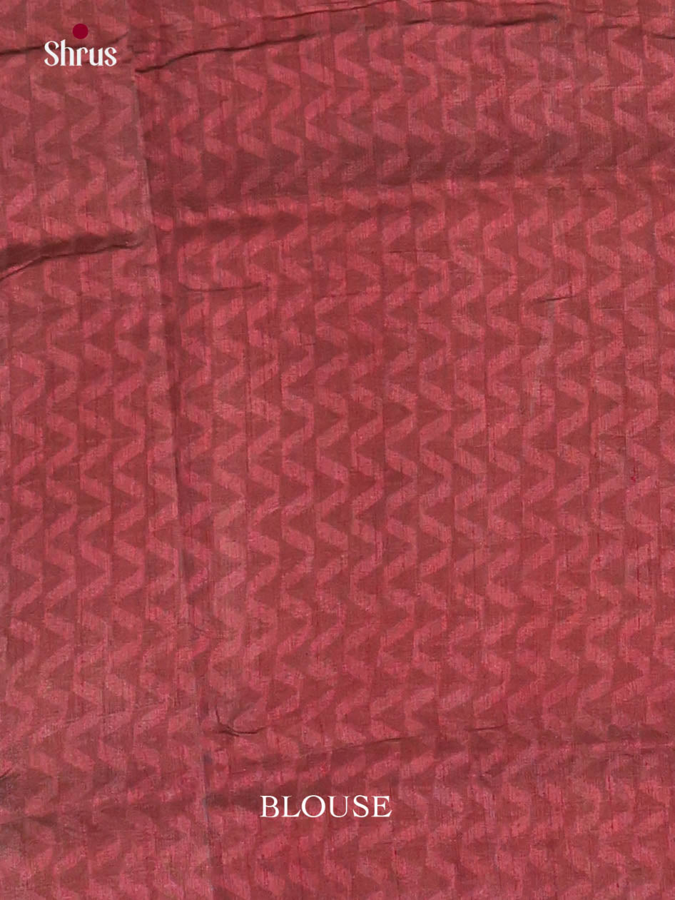 Green & Maroon - Semi Patola Saree