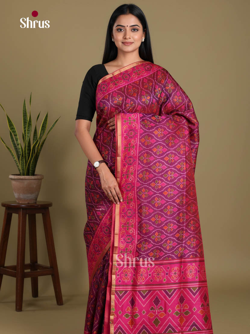 Purple & Pink - Semi Patola Saree