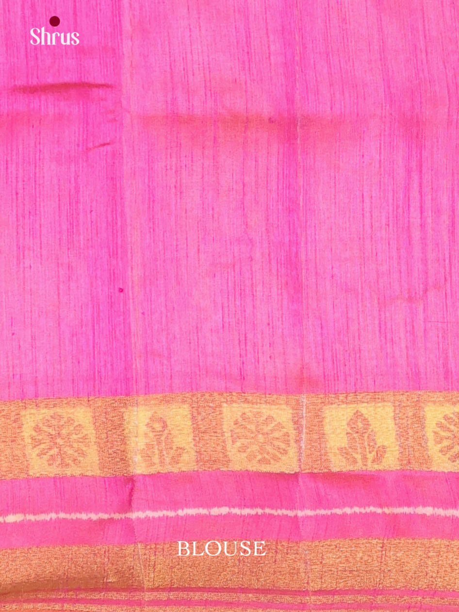 Green & Pink - Semi Patola Saree