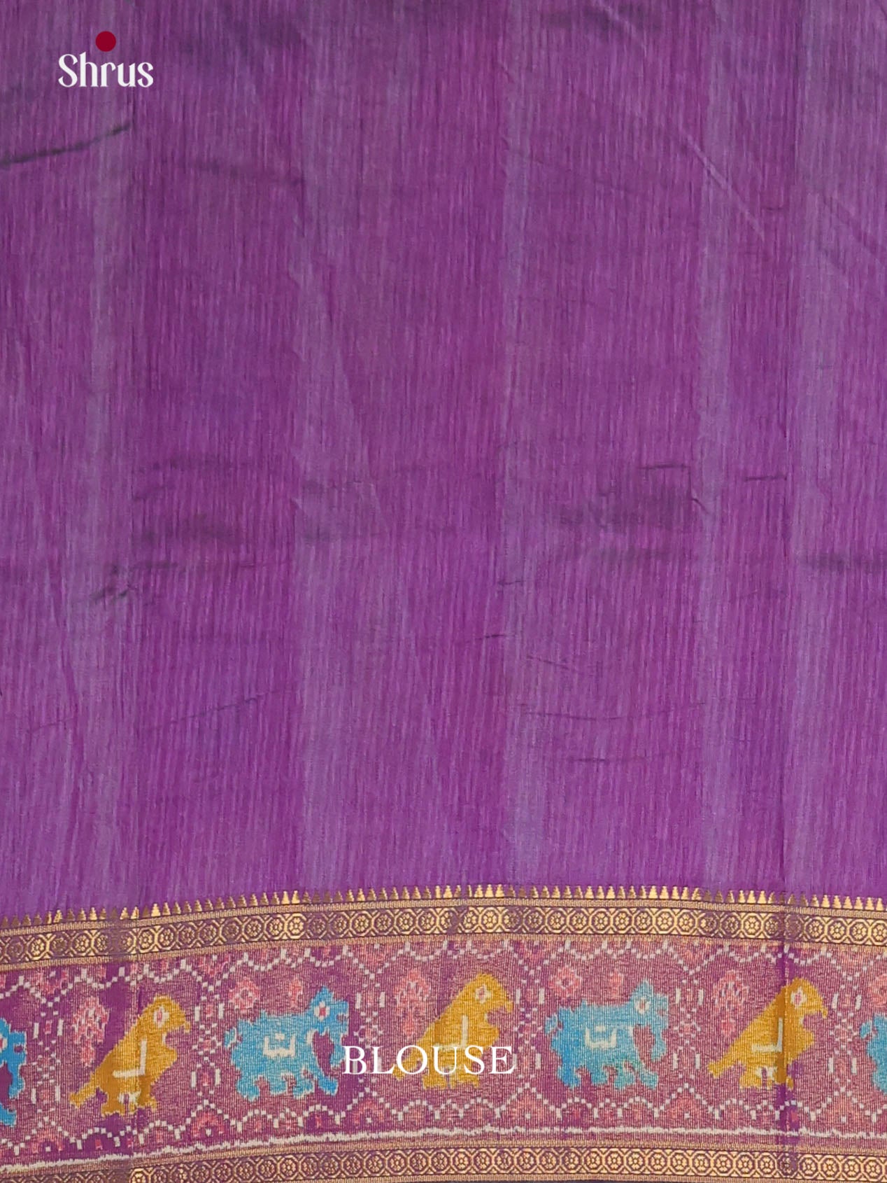 Teal & Purple- Semi Patola Saree