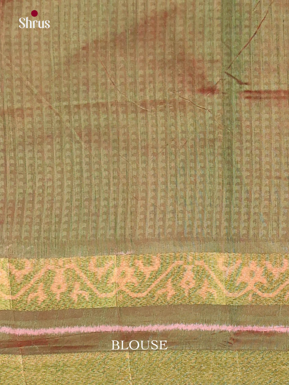 Purple & Green - Semi Patola Saree
