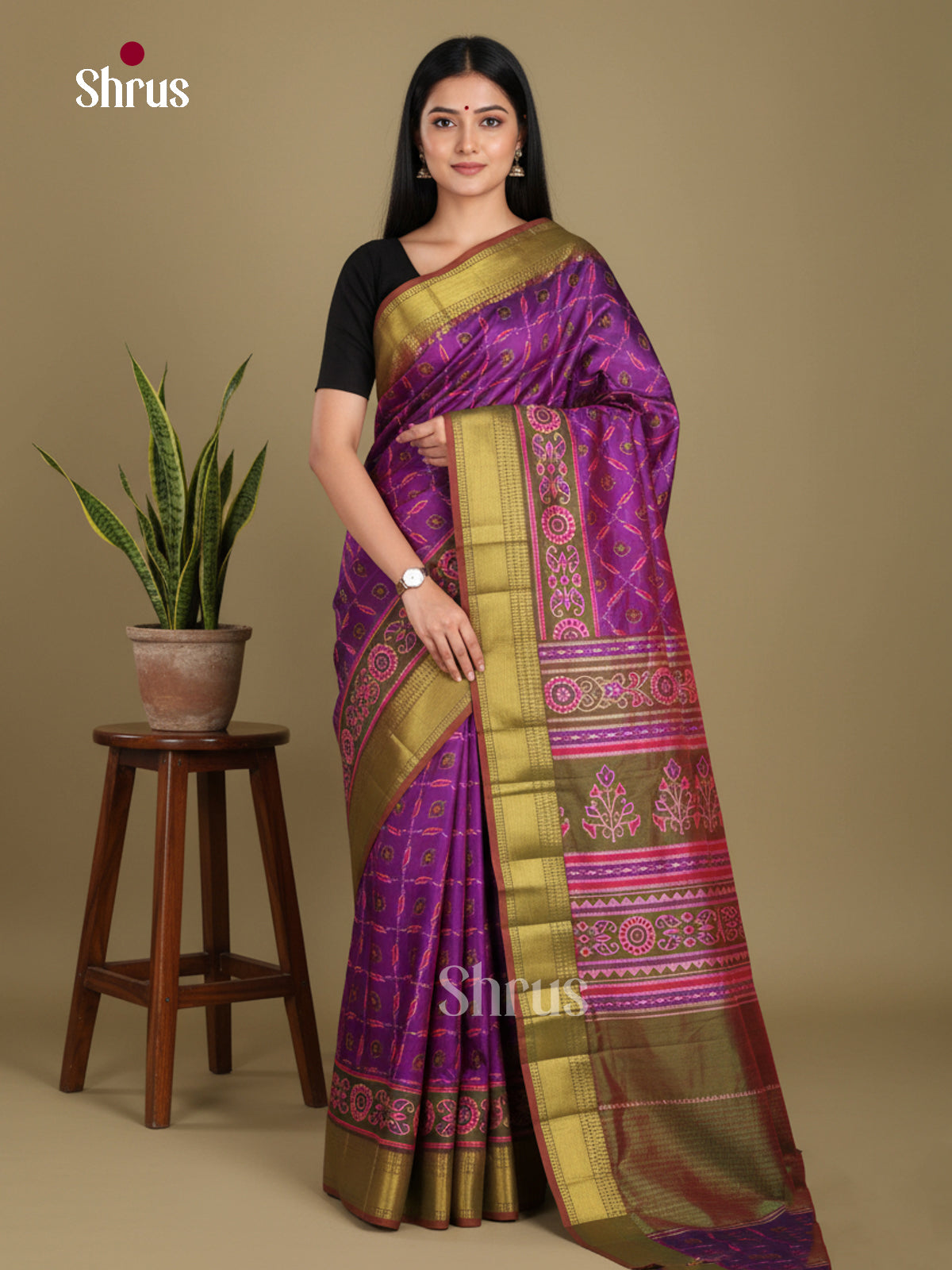 Vadamalli & Green - Semi Patola Saree