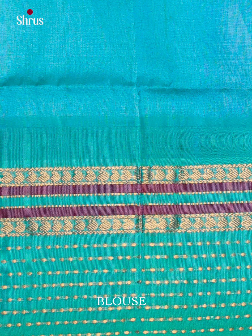 Classy Purple & Teal blue Silk Cotton Saree with zari checks, buttas - Shop on Shrus.com
