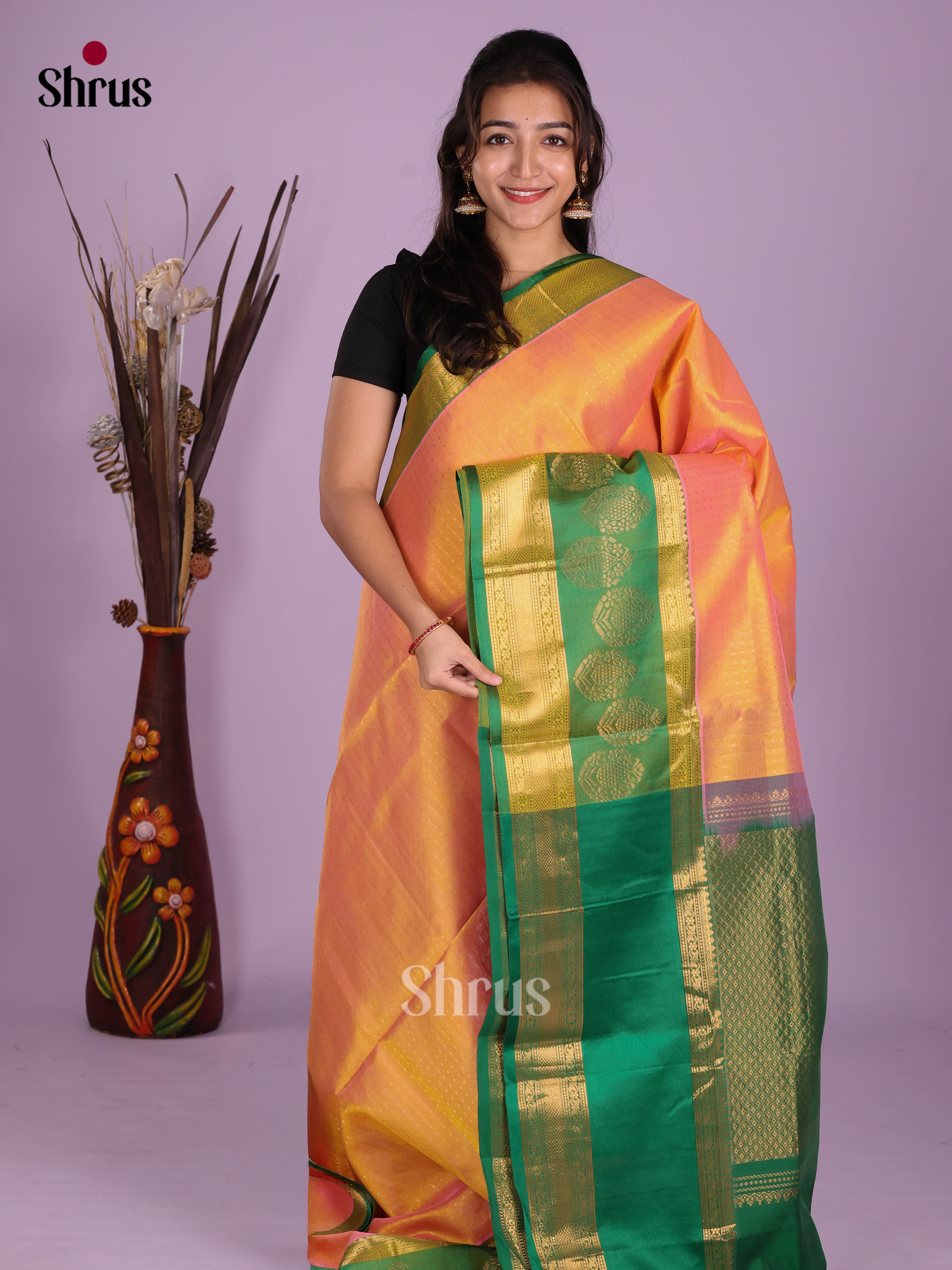 DKS08283 - Silk Cotton Saree - Shop on Shrus.com