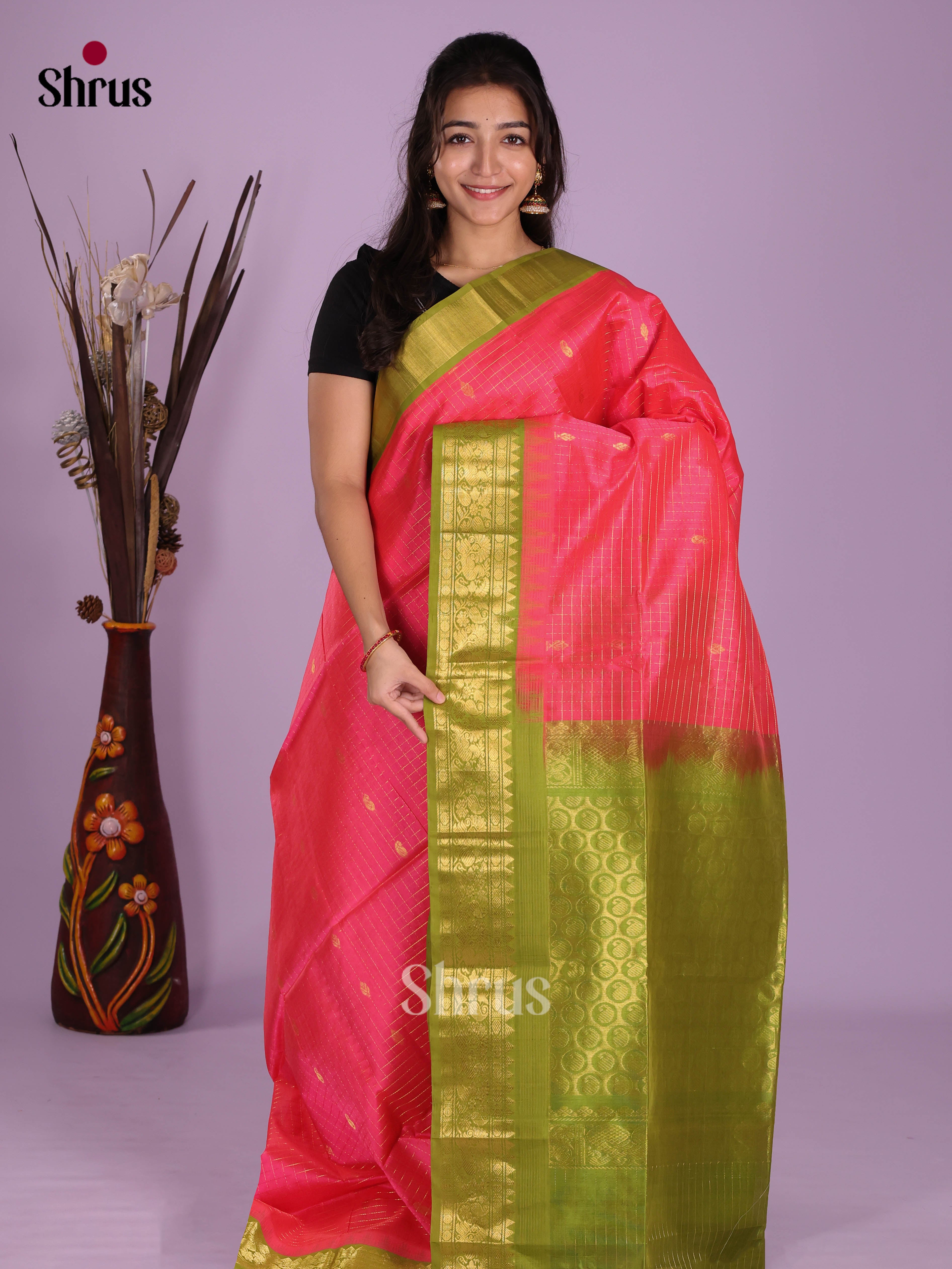 DKS08299 - Silk Cotton Saree - Shop on Shrus.com