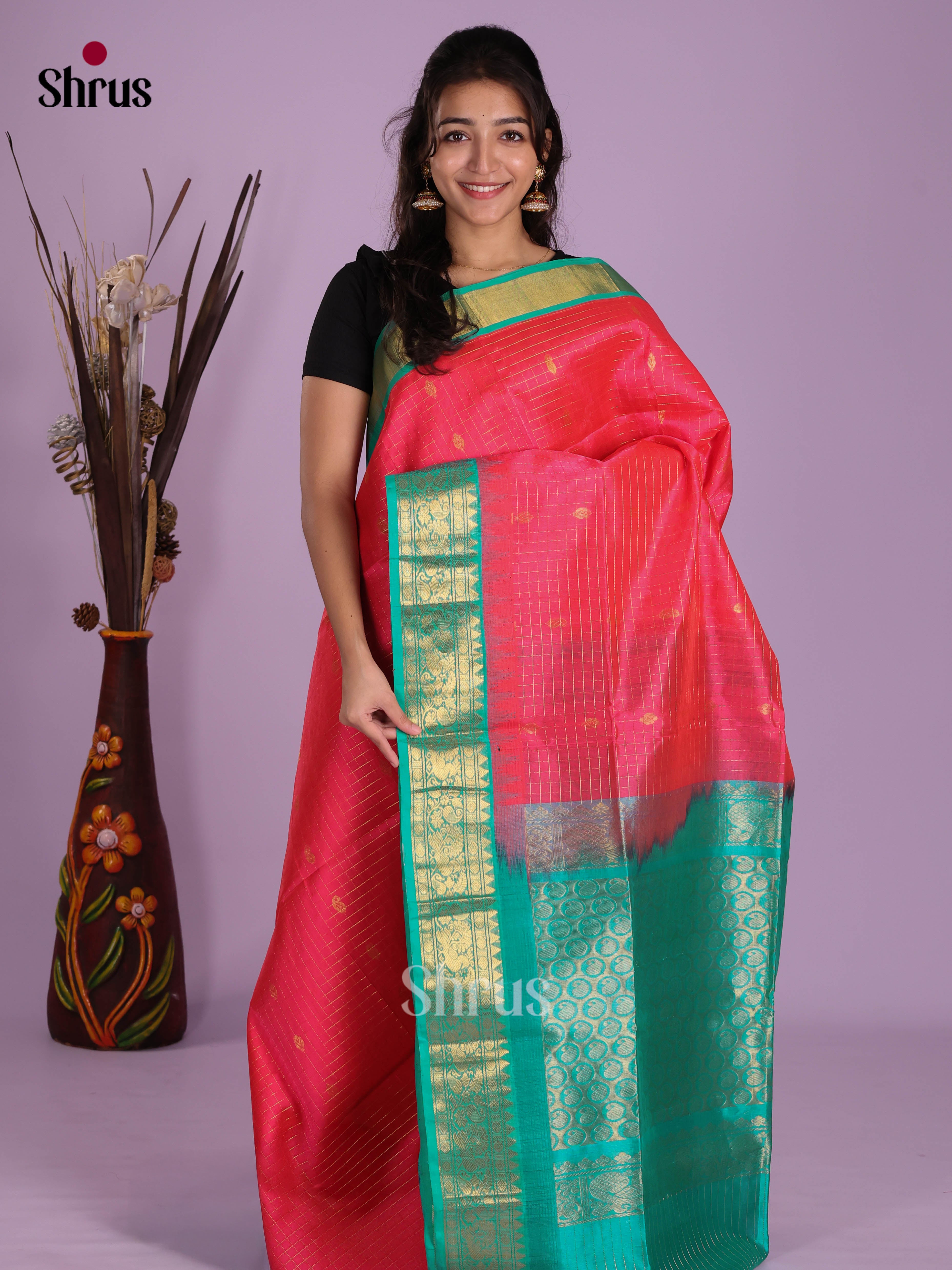 DKS08302 - Silk Cotton Saree